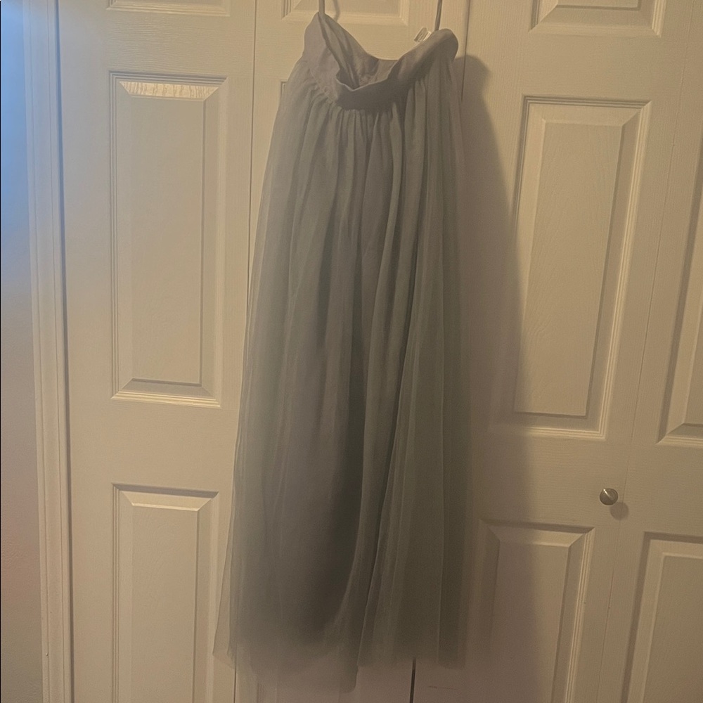 Elegant Gray Tulle Skirt